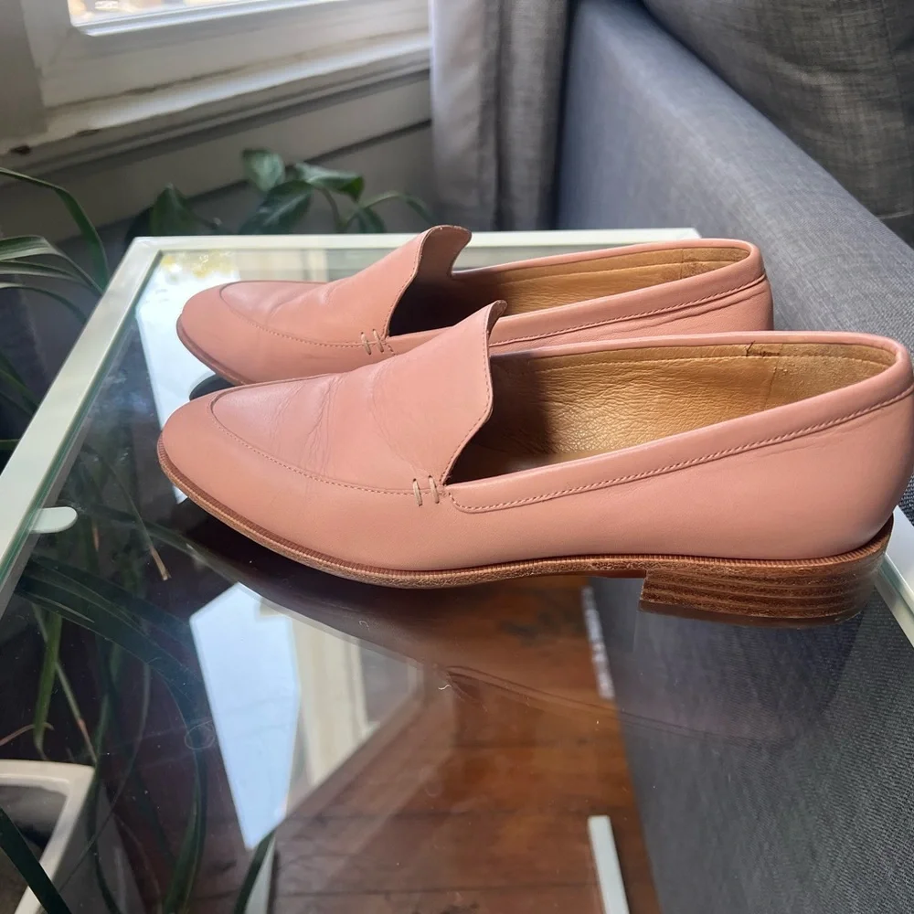 Madewell Women's Pink Leather Slip-On Loafers - Picture 3 of 4